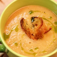 Image of the Charred Leek and White Bean Soup