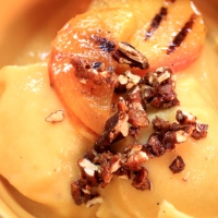 Image of Grilled Peaches with Vanilla Peach Frozen Yogurt