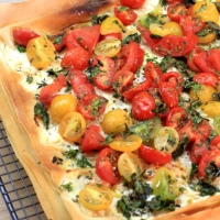 Image of Tomato Phyllo Tart with Summer Herbs