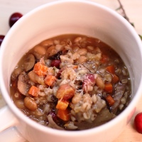 Image of Savory Barley and Cranberry Porridge