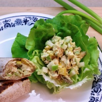 Image of Curry Chicken, Apple & Raisin Salad Wraps recipe