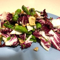Image of Grilled Asparagus Chicory and Walnut Salad