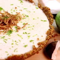 Image of No-Cook Coconut Key Lime Pie with a Cashew Crust recipe