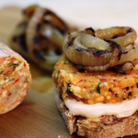 Image of Roasted Pepper and Feta Burgers