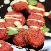 Image of Beetroot Falafel with Turmeric Lime Dressing Recipe