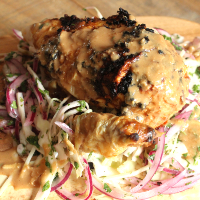 Image of Roast Chicken with Peanut Ginger Sauce