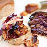 Image of Maple BBQ Shredded Chicken Sandwich with Braised Cabbage recipe