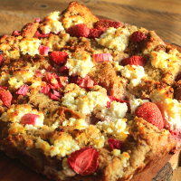 Image of Rhubarb Lemon Ricotta Bread Pudding 1