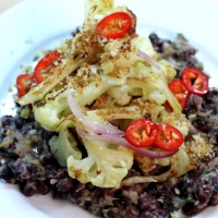 Image of Ginger Lime Black Beans with Roasted Cauliflower recipe