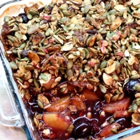 Image of Stone Fruit Crisp with Pumpkin Seed Granola recipe