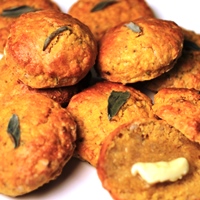 Image of a plate of butternut squash and buttermilk biscuits