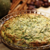 Image of ricotta, spinach and mint frittata.