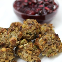 Image of turkey stuffing meatballs