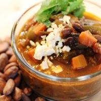 Image of smoky mole vegetarian chili recipe