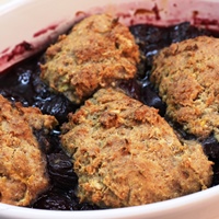 Image of cherry and winter root cobbler.
