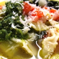 Image of Summer minestrone soup.