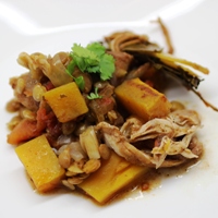 Image of Moroccan chicken with winter squash.