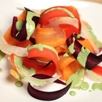 Image of heirloom carrot ribbon salad