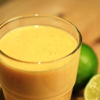 Image of carrot mango lassi.