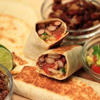 Image of a Red Quinoa & Kidney Bean Burrito