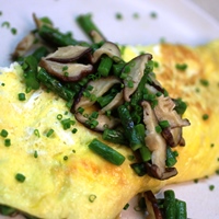 Image of the Spring Asparagus & Wild Mushroom Omelette