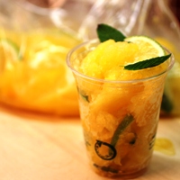 Image of frozen mango and mint limeade.