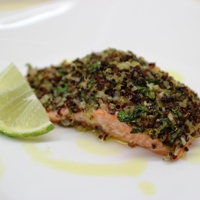 Image of Ginger Lime Wild Salmon with Herbed Quinoa Crust