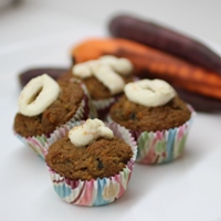 Image of heirloom carrot muffins