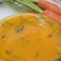 Image of caroll's carrot, orange, and cilantro soup
