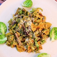 Image of a plate of the pumpkin farfalle