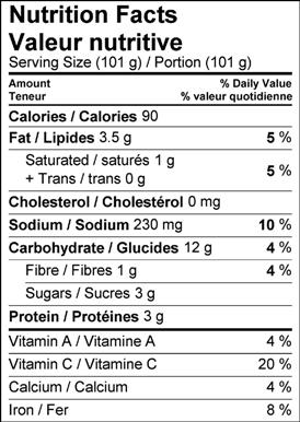 Image of nutrition facts table for  Puttanesca Pizza Pockets