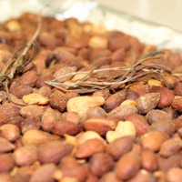 Image of garlic and rosemary roasted nuts.