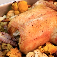 Image of oven roasted whole chicken