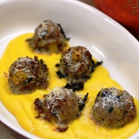 Image of turkey kale squash meatballs