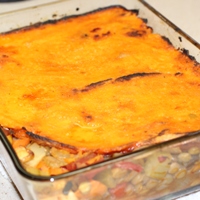 Image of smokey lentil and mushroom sheppar's pie.