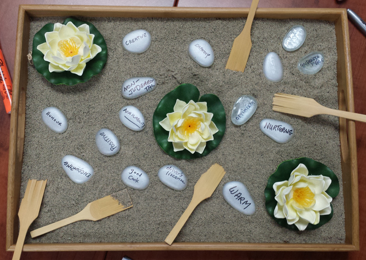 Image of a zen-style sand garden