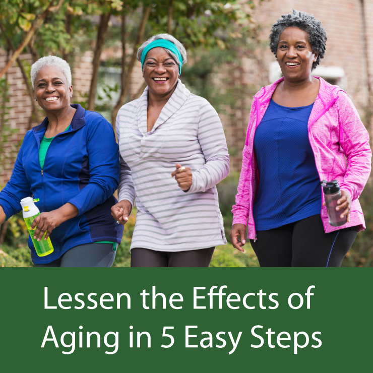 Image of three older ladies exercising and having fun