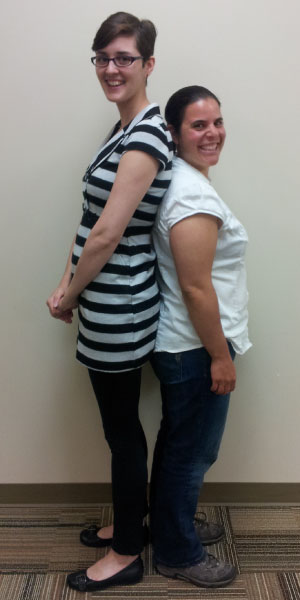 Image of Alaina and Lauren showing height difference