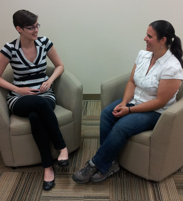 Image of Alaina and Lauren sitting