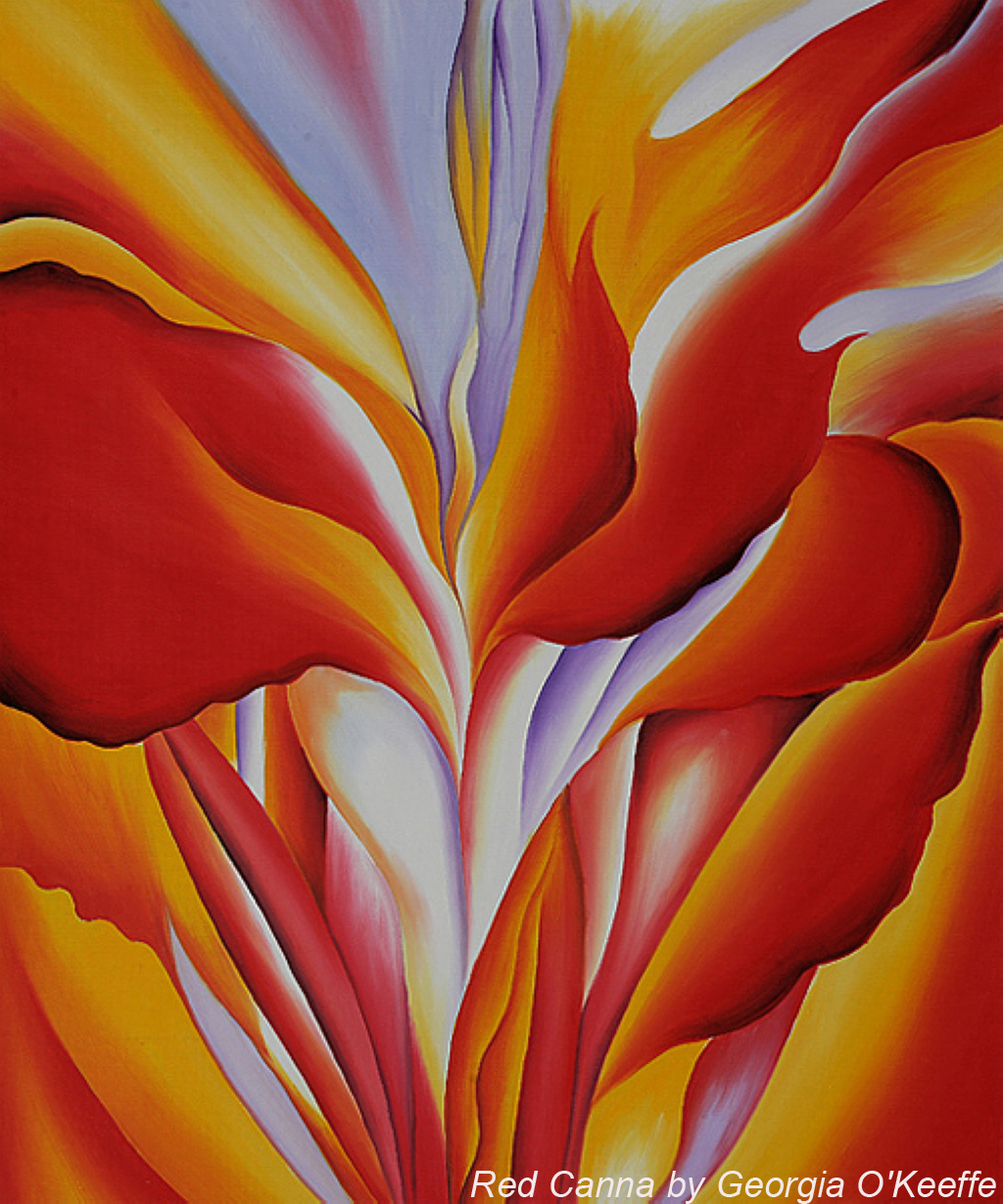 Image of an artwork entitled Red Canna by George O'Keeffe