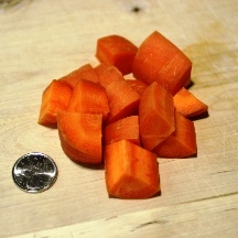 Image of rough-chopped carrots