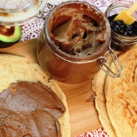 Image of Chocolate Almond Butter Pudding and Crepes