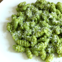 Image of Semolina Pasta in Green Sauce 1