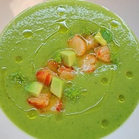 Image of Summer Green Gazpacho with Shrimp