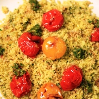 Image of the Couscous with Pumpkin Seed Pesto & Roasted Cherry Tomatoes (Pre-Workout) 