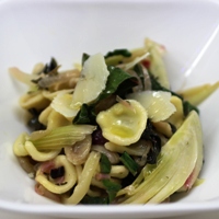 Image of Summer orecchiette with chard and fennel.