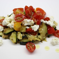 Image of the Zucchini Smash with Fresh Ricotta & Cherry Tomatoes