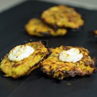 Image of Butternut Squash Latkes with Apple Goat Cheese