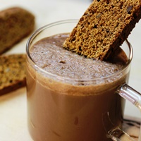 Image of Rich Hot Chocolate With Gingerbread Chestnut Biscotti