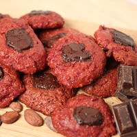 Image of the Chocolate Kissed Red Velvet Beet Cookies
